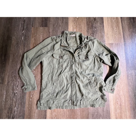 Maurices Jackets & Blazers - Maurices Utility Field Jacket Women XL Green Excellent Olive Military Cargo Coat